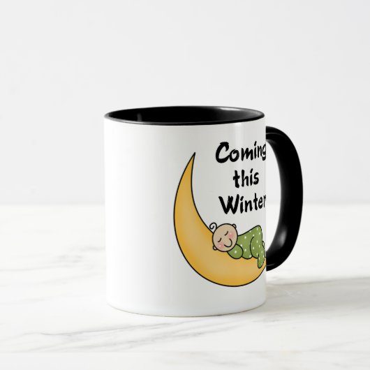 Mug Bébé venant cet hiver (Devant droit)