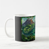 Mug Bébé vert Hawaiian Fire Dragon & Volcanoes (Gauche)