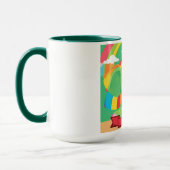Mug Bébé vert mignon éléphant arc-en-ciel Nom personna (Gauche)