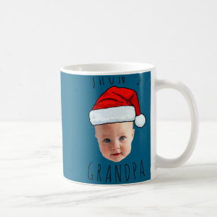 Mug Bébé visage chapeau de Père Noël Photo de Noël