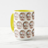 Mug Bébé Visage Père, Fête des Mères Cadeau Drôle cade (Devant gauche)