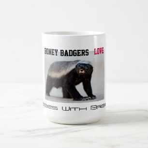 Mug Bébés d'amour de blaireaux de miel avec des