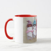 Mug Bébés d'argile, casquettes d'Elf, sommeil, (Gauche)