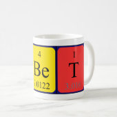 Mug Bébet nom de table périodique muette (Devant droit)