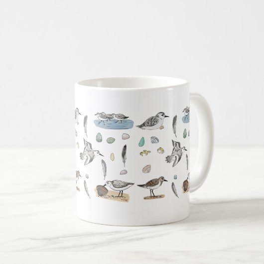 Mug Bécasseau de Sanderling (Devant droit)