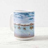 Mug Bécasseaux fonctionnant le long de la plage (Devant gauche)