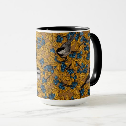 Mug Bécasseaux sur les branches de bleuets (Devant droit)