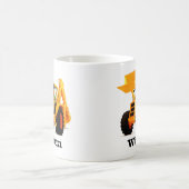 Mug Bêcheur jaune nommé fait sur commande de la (Centre)