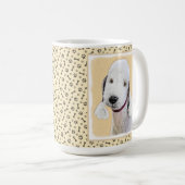 Mug Bedlington Terrier Peinture - Art Chien original (Devant droit)