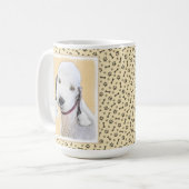 Mug Bedlington Terrier Peinture - Art Chien original (Devant gauche)