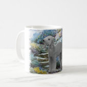 Mug Bedlington Terrier Summer Garden Art (Devant gauche)