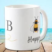 Mug Bee Happy Monogram