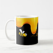 Mug Bee Happy noir mignon bourdons abeilles gouttant d (Gauche)