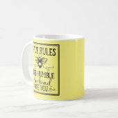 Mug Bee Hive Rules Word Art (Devant gauche)