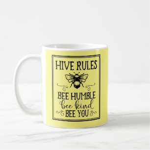 Mug Bee Hive Rules Word Art