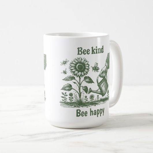 Mug Bee Kind Bee Happy for Environmental educators (Devant droit)