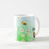 Mug Bee kind honey floral green insect (Devant droit)