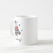 Mug Bee Merry Funny Cadeau de Noël (Devant gauche)