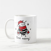 Mug Bee Merry Funny Cadeau de Noël (Gauche)