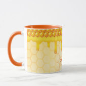 Mug Bee miel nid d'abeille goutte de miel Nom jaune (Gauche)