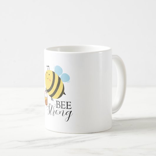 Mug Bee Strong A Buzz of Positivity (Devant droit)