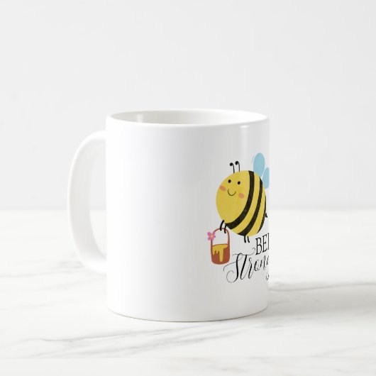 Mug Bee Strong A Buzz of Positivity (Devant gauche)