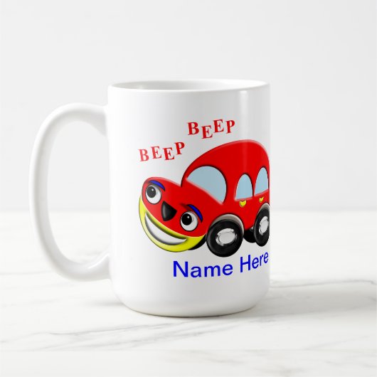 Mug Béep Beep de voiture de caricature pour enfants mi (Gauche)