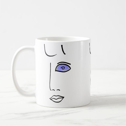Mug Beer glass eyes. (Gauche)