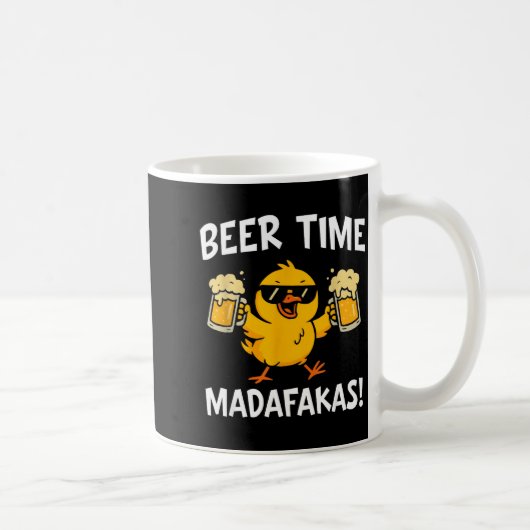 Mug Beer Time Madafakas Funny Meme Duck With Beer Chic (Droite)