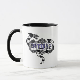 Mug Beetlejus   Vapeur de sable enroulé sur le logo Be