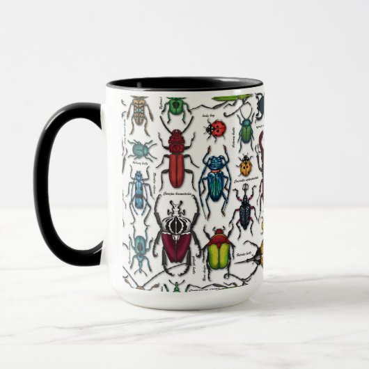 Mug Beetons sur blanc (Gauche)