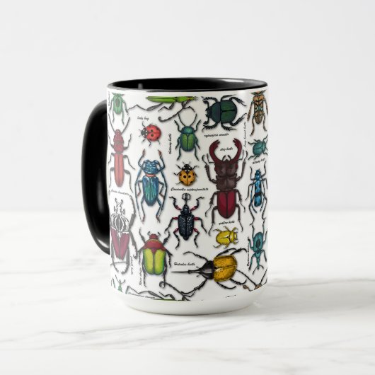 Mug Beetons sur blanc (Devant gauche)