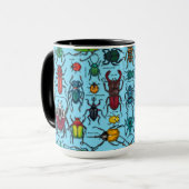 Mug Beetons sur bleu (Devant gauche)