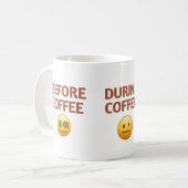 Mug Before During After Coffee Mood Vector Art (Devant gauche)