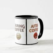 Mug Before During After Coffee Mood Vector Art (Devant droit)