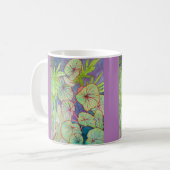 Mug Bégonia et philodendron d'aquarelle (Devant gauche)
