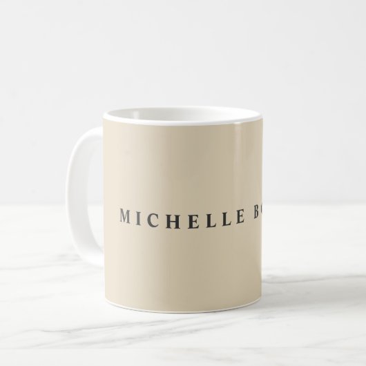 Mug Beige Classic Plat Professionnel (Devant gauche)
