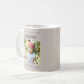 Mug Beige moderne maman Enfants Photo Fête des mères (Devant gauche)