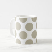 Mug Beige Polkadot de toile de jute (Devant gauche)