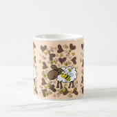 Mug Beige Sheep Brown Hearts (Centre)