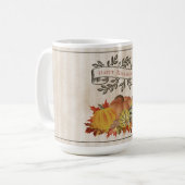 Mug Beige Thanksgiving Citrouilles et Squash (Devant gauche)