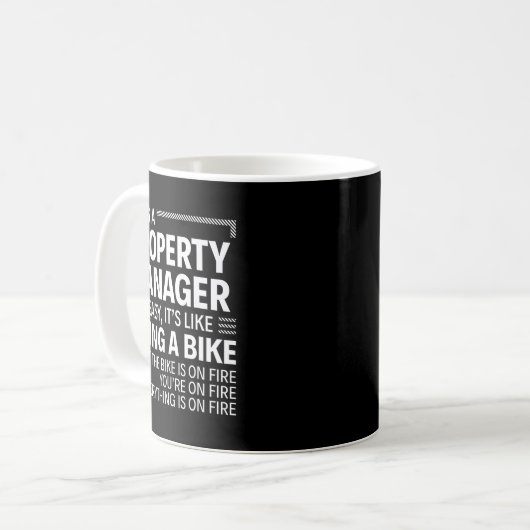Mug Being A Property Manager Is Easy It's Like Riding  (Devant gauche)