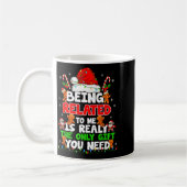 Mug Being Related To Me Funny Christmas Family Xmas Pa (Gauche)