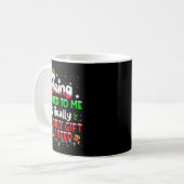 Mug Being Related To Me Funny Christmas Family Xmas Pa (Devant gauche)