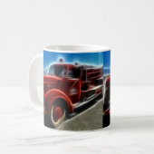 Mug Bel art rouge antique brillant de camion de (Devant gauche)