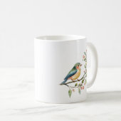 Mug Bel Oiseau Aquarelle (Devant droit)