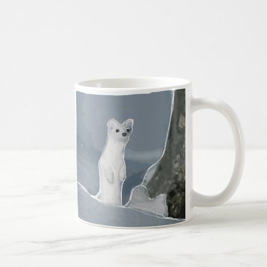 Mug Belette de neige de belette du feu (Droite)