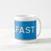 Mug Belfast road sign (Devant droit)