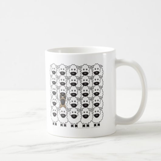 Mug Belge Malinois chez les moutons (Droite)