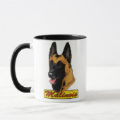 Mug Belge Malinois Headstudy (Gauche)